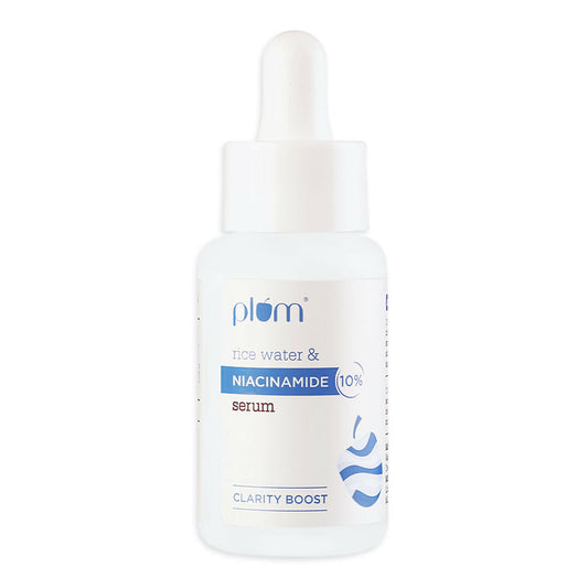 Plum 10% Niacinamide Brightening Face Serum With Rice Water - Fades Blemishes & Dark Spots, Beginner Friendly Genie India