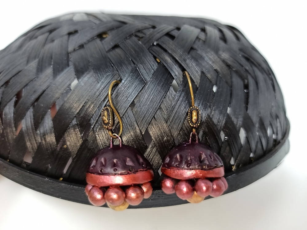 Terracotta Beautiful Boho Style Jhumkas