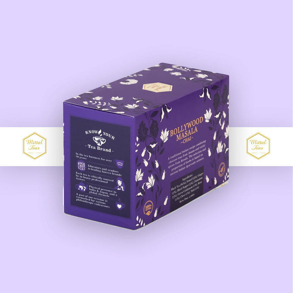 Mittal Teas Bollywood Masala Chai - Eco-Friendly Bags - Grab2buy