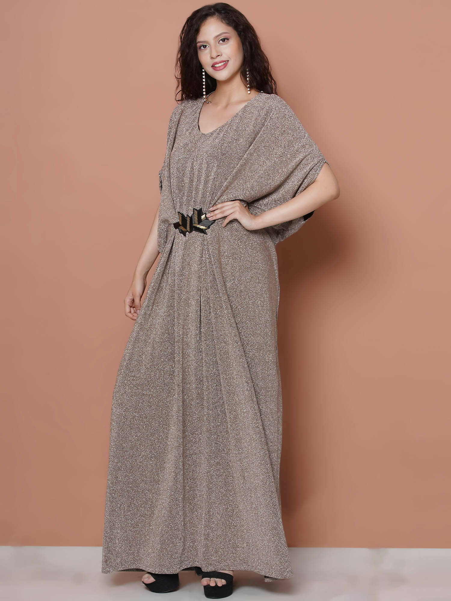 Women Republic Hand Embellished Golden Gown - Grab2buy