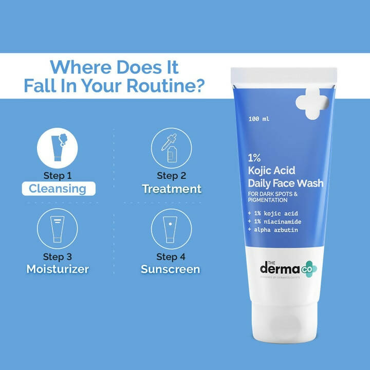 The Derma Co 1% Kojic Acid Face Wash For Dark Spots & Pigmentation - Grab2buy