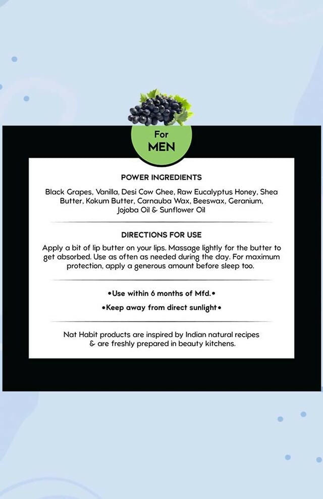 Nat Habit Black Grape Lip Butter - Distacart