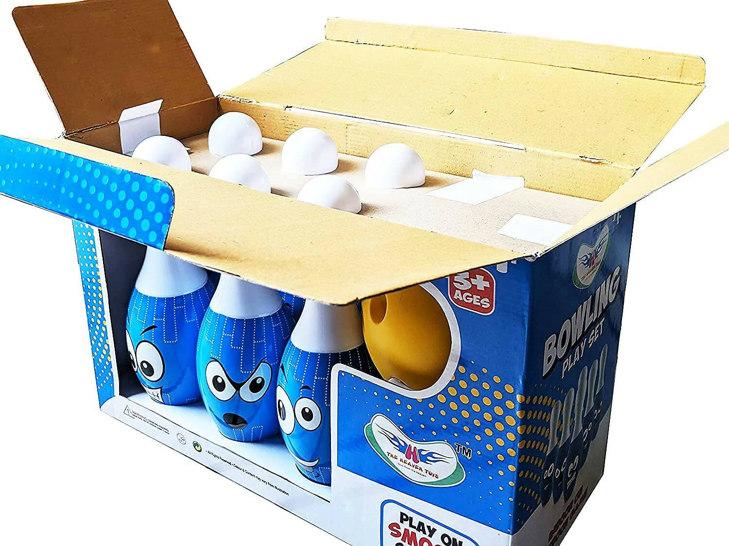 Sardar Ji Ki Dukan Plastic Big Size Bowling Set Game For Kids And Adult, 6 Pins 1 Large Balls (Multicolor), Standard - Grab2buy