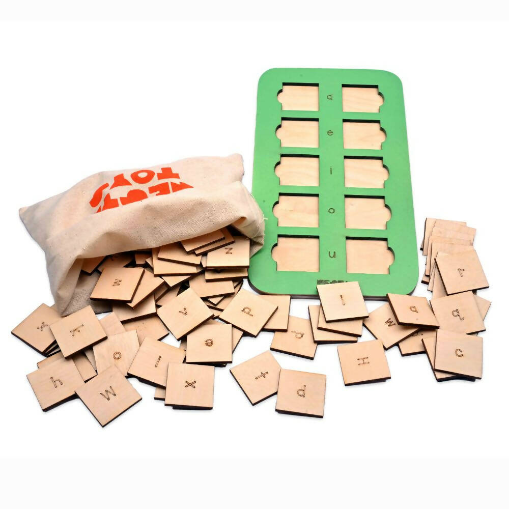 Nesta Toys CVC Board | 3 Letter Word Builder | Phonics Toy - Grab2buy