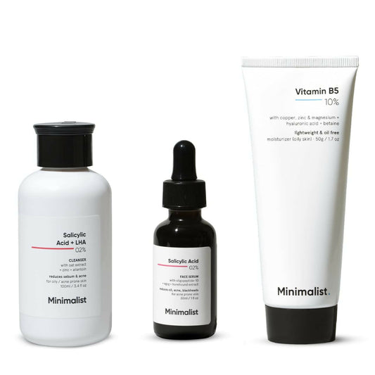 Minimalist Anti-Acne Kit, Skincare Routine Kit - Face Wash, Moisturizer, and Serum Grab2Buy Minimalist Grab2Buy