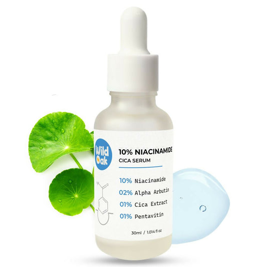 Wild Oak 10% Niacinamide Cica Serum For Face Reduces Sebum Pigmentation, Evens Skin Tone & Minimises Pores Grab2Buy Wild Oak Grab2Buy