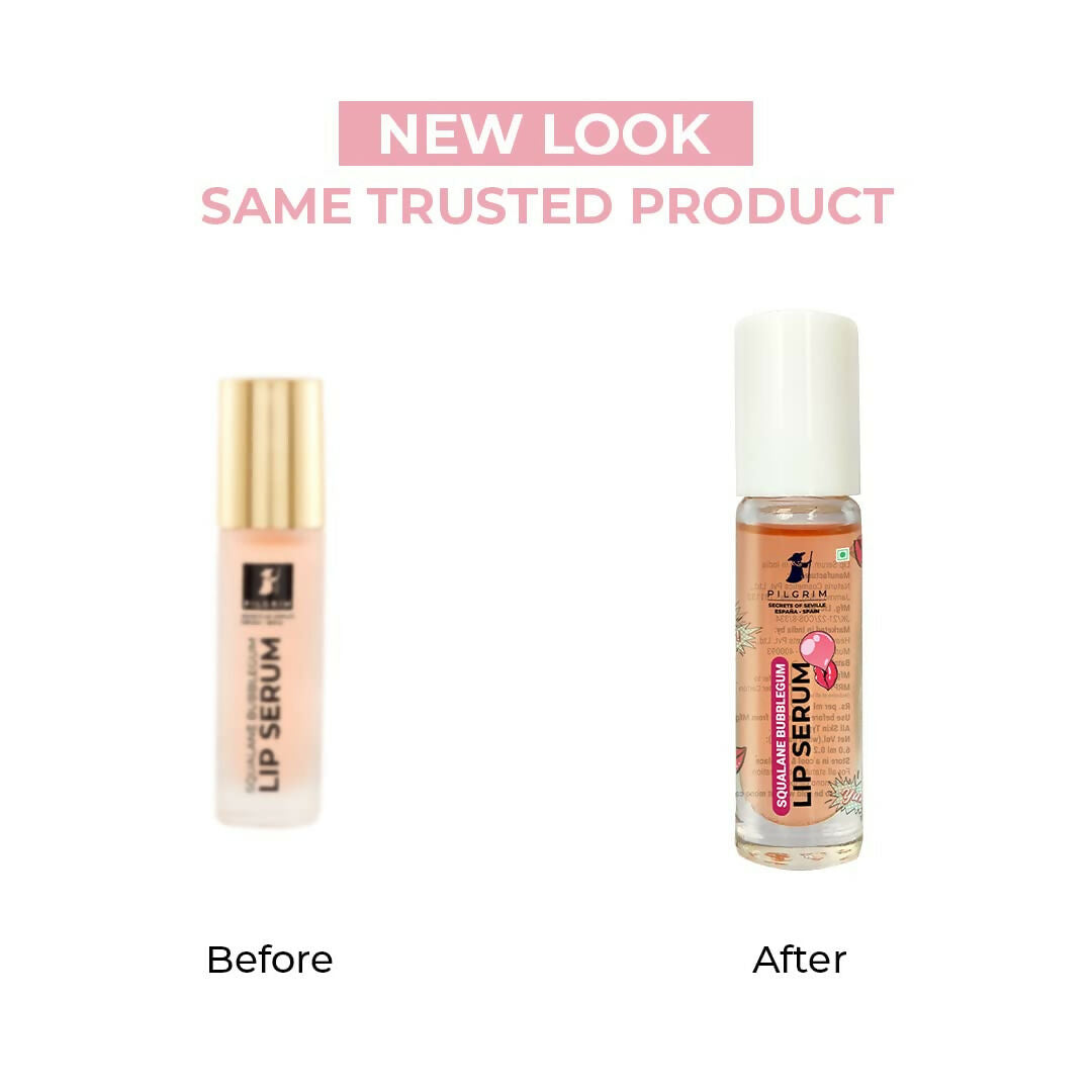Pilgrim Spanish Lip Serum (Bubblegum) with Roll-on For Visibly Plump Lips, Hydrating Lip Serum For Dark Lips - Grab2buy