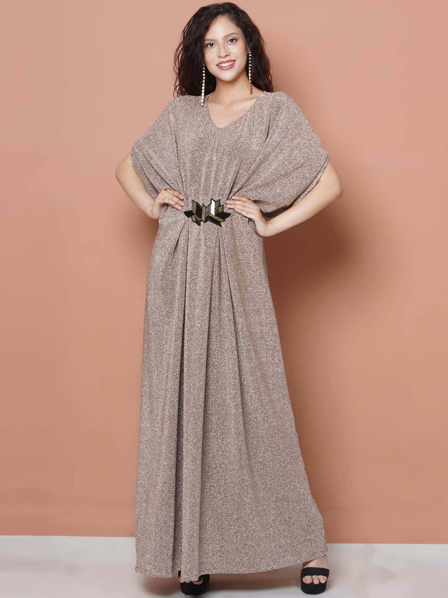 Women Republic Hand Embellished Golden Gown - Grab2buy
