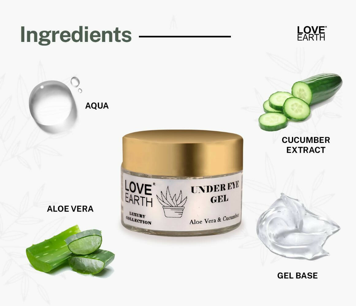 Love Earth Under Eye Gel - Aloe Vera & Cucumber - Grab2buy