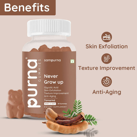 Purna Never Grow Up Glycolic Acid Gummies - Tamarind Grab2Buy Purna Grab2Buy