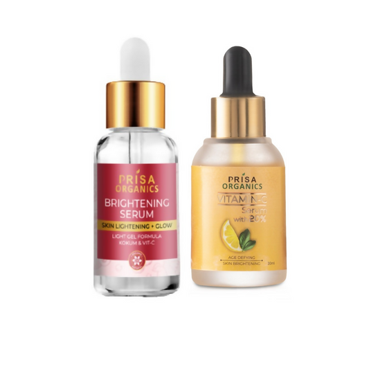 Prisa Organics 20% Vitamin C Serum and Brightening Face Serum Combo