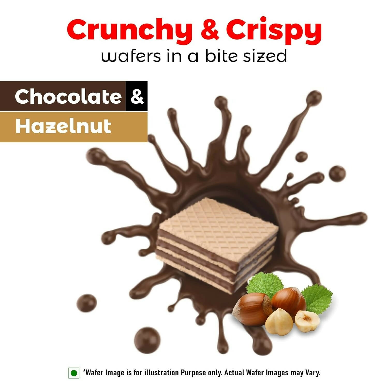 Unibic Qubz Wafer Biscuits Hazelnut Flavour - Grab2buy