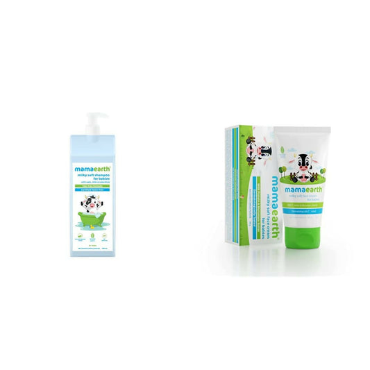 Mamaearth Milky Soft Shampoo & Milky Soft Natural Baby Face Cream for Babies Genie India