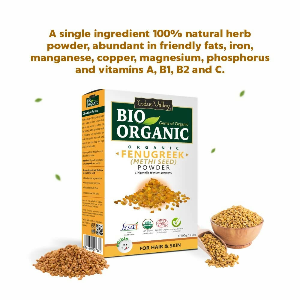 Indus Valley Bio Organic Fenugreek (Methi Seed) Powder - Grab2buy