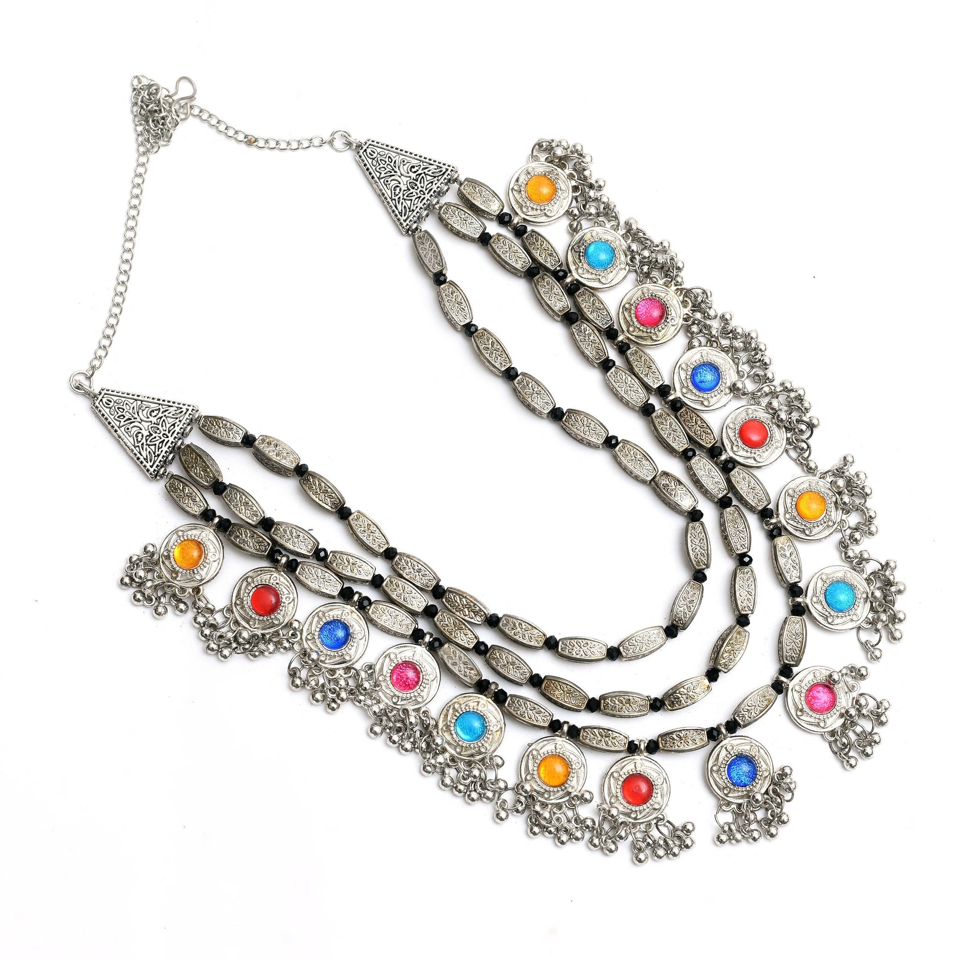 Mominos Fashion Johar Kamal Handicraft Finish Kundan Work Long Necklace For Women (Multi) - Grab2buy