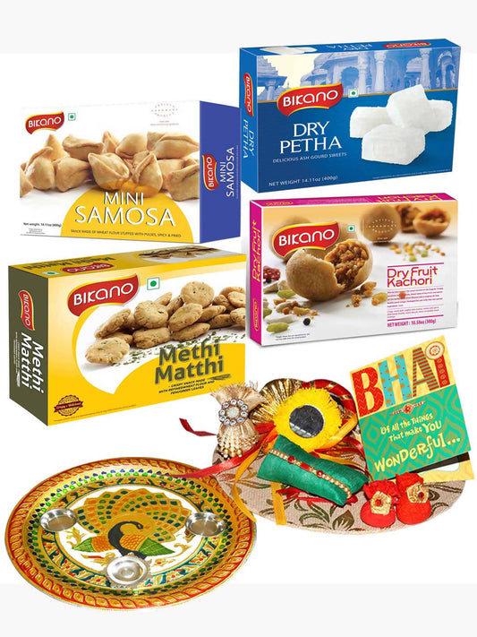 Bikano Snacks Magic Rakhi Puja Thali Gifts - Grab2buy
