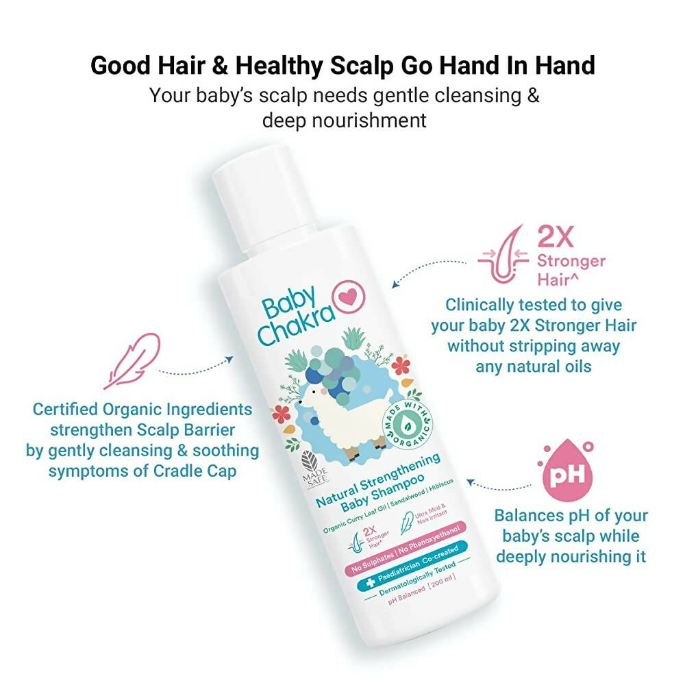 BabyChakra Natural Strengthening Baby Shampoo - Grab2buy
