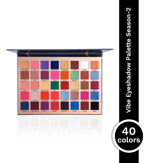 PAC Studio Vibe Eyeshadow Palette X40 Season 2 - Blendable Formula, Intense Color Payoff, Richly Pigmented