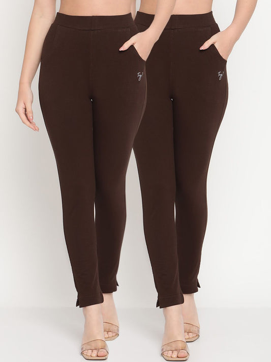 TAG 7 Pack of 2 Brown Ankle-Length Leggings