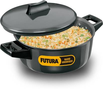 Hawkins Futura Hard Anodised Cook-n-Serve Bowl Handi 2 L with Lid (ACB20) - Grab2buy