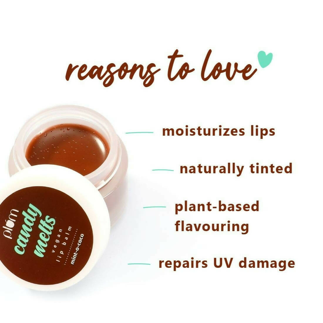 Plum Candy Melts Vegan Lip Balm - Mint-o-Coco - Grab2buy