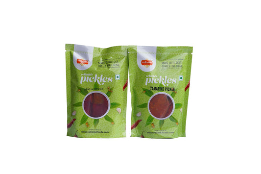Vellanki Foods Pickles - Tamarind Pickle, Amla Pickle Combo Pack (250 gms Each) - Grab2buy