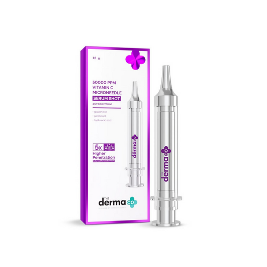 The Derma Co 50000 PPM Vitamin C Microneedle Face Serum Shot for Bright & Glowing Skin Grab2Buy The Derma Co Grab2Buy