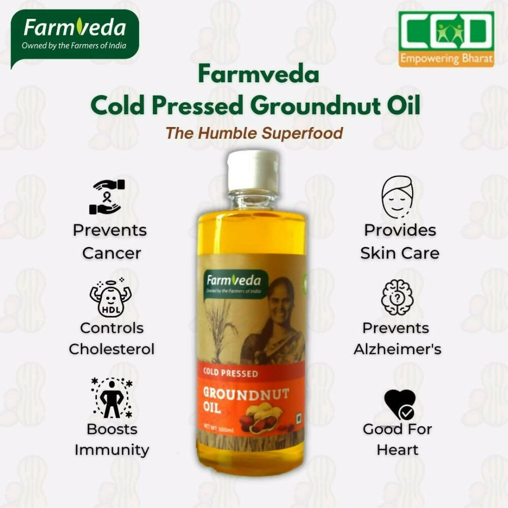 Farmveda Cold Pressed Groundnut Oil - Grab2buy