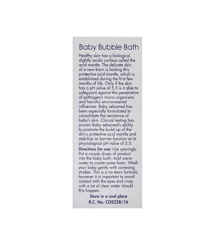 Sebamed Baby Bubble Bath usage