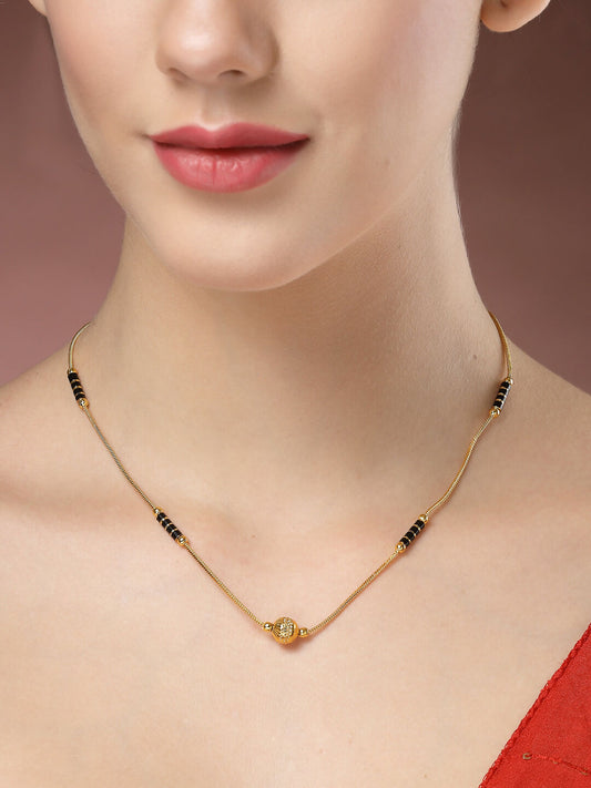 NVR Women's Gold-Polished Mangalsutra