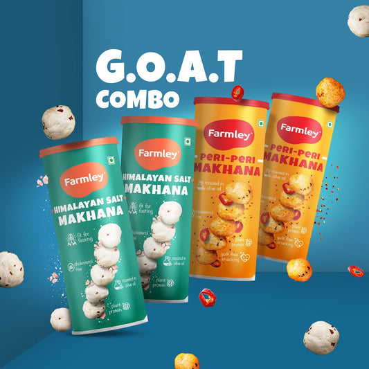Farmley G.O.A.T Combo ( 2 Himalayan salt & 2 Peri Peri makhana jars)
