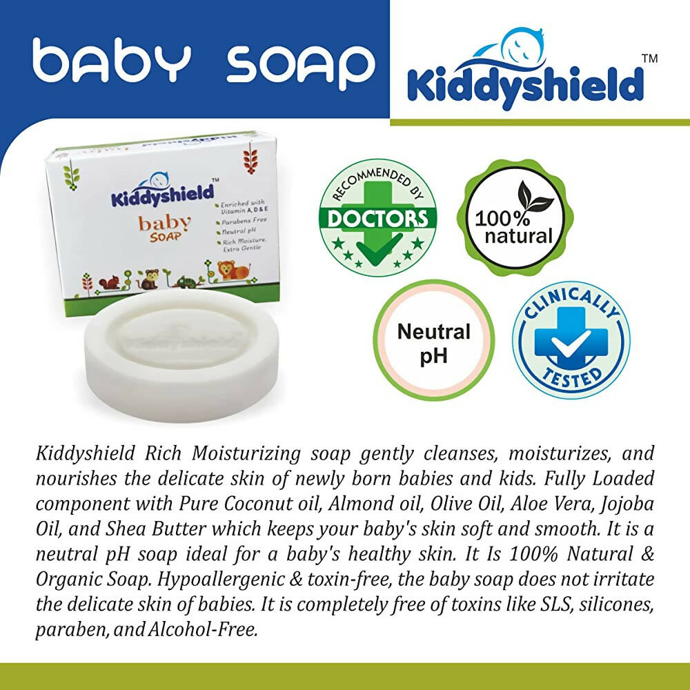 Kiddyshield Baby pH Balanced Soap for New Born & Kids - Grab2buy