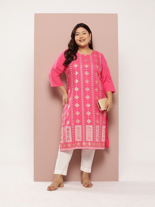 Sztori Plus Size Ethnic Printed Kurta | Grab2Buy
