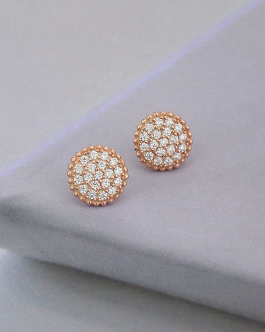 Gold-Polished Black Cz Circular Drop Earring For Women - Wahe Jewels | Grab2Buy