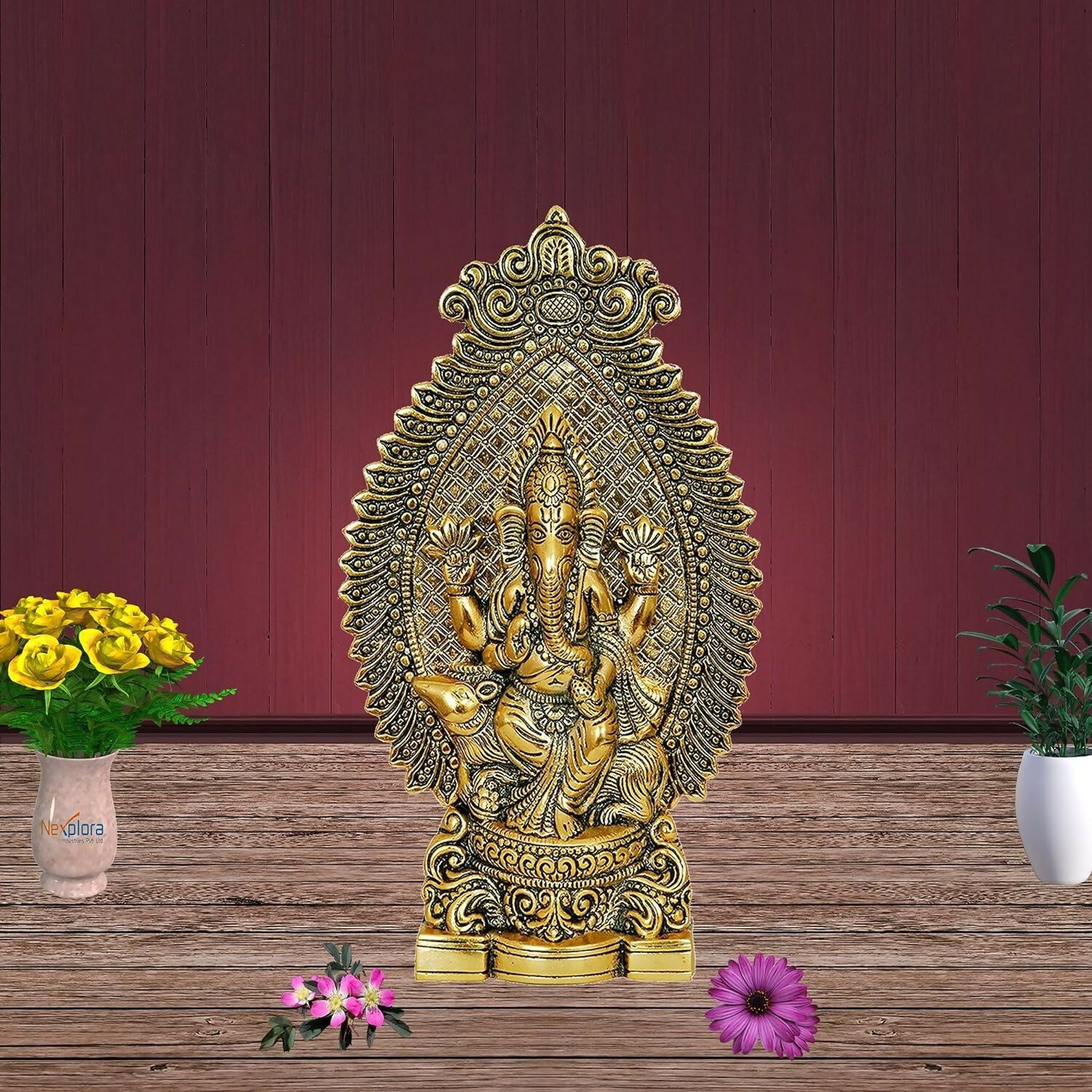 Nexplora Industries Metal Ganesh Idol - Grab2buy