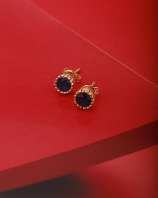 Gold-Polished Cz Studded Circular Hoop Earrings For Women - Wahe Jewels | Grab2Buy