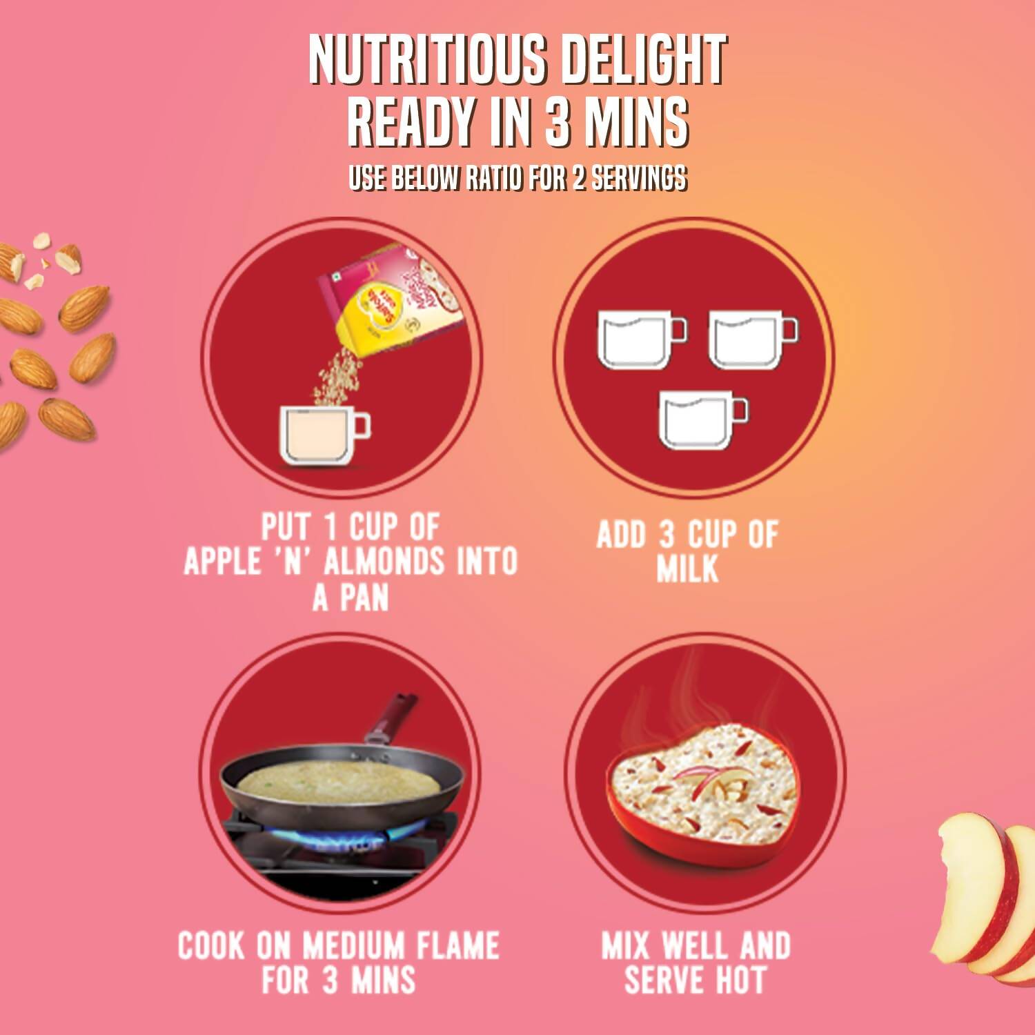 Saffola Oats with Apple 'n' Almonds - Grab2buy