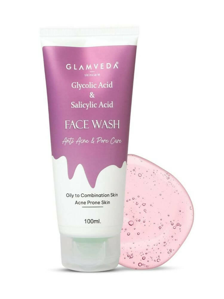 Glamveda Glycolic Acid & Salicylic Acid Anti Acne Face Wash - Grab2buy