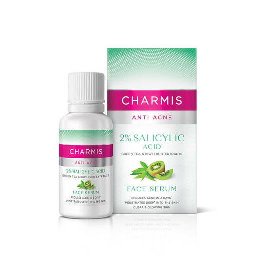 Charmis Anti Acne 2% Salicylic Acid Face Serum with Green Tea & Kiwi Extracts for Clear & Glowing Skin Grab2Buy Charmis Grab2Buy