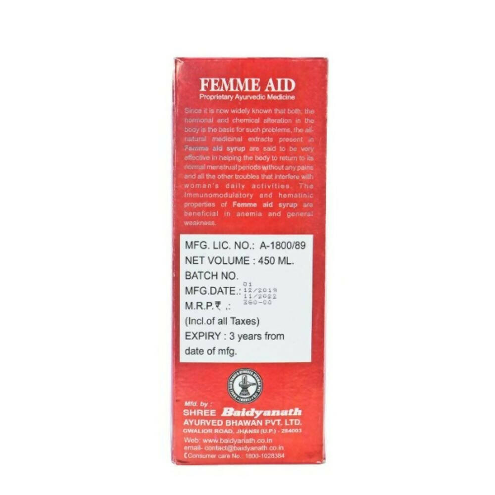 Baidyanath Jhansi Femme Aid Syrup - Grab2buy