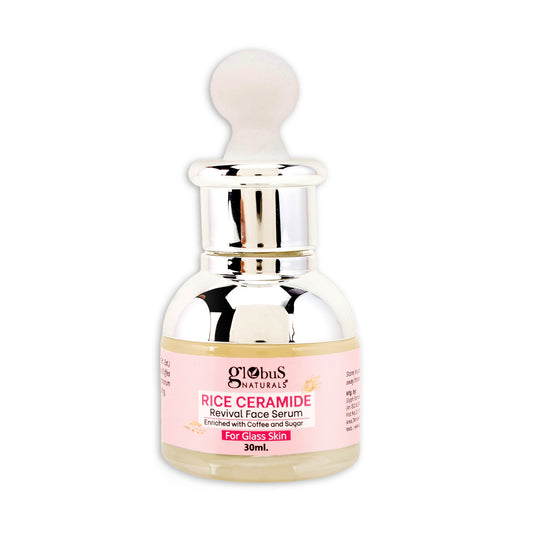 Globus Naturals Rice Ceramide Revival Face Serum, For Korean Glass Skin | Swadesiicart