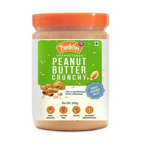Truefarm Organic Peanut Butter Crunchy-Unsweetened - Grab2buy