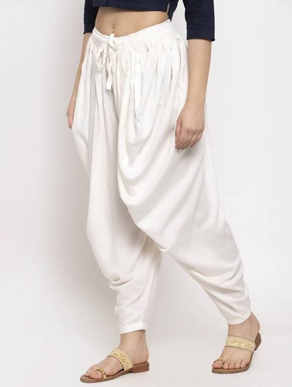 Women’s White Dhoti Pant CH07D