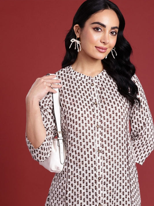 Anouk Women Ethnic Motifs Printed Regular Kurta with Trousers | Grab2Buy