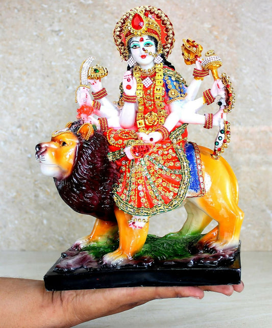 Esplanade Resin Maa Durga Mata Rani Sherawali Murti Idol - Grab2buy