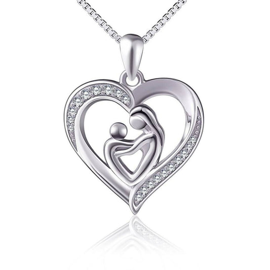 Cauer Elegant 14K White Gold Plated Moissanite Pendant Necklace Grab2Buy Cauer Grab2Buy