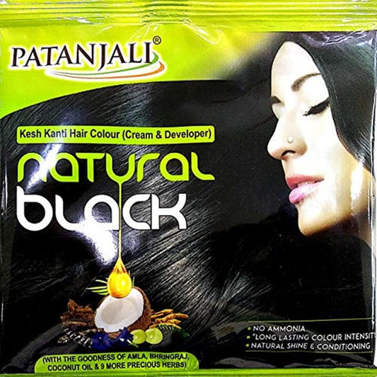 Patanjali Kesh Kanti Hair Colour (Cream & Developer) - Natural Black Grab2Buy Patanjali Grab2Buy