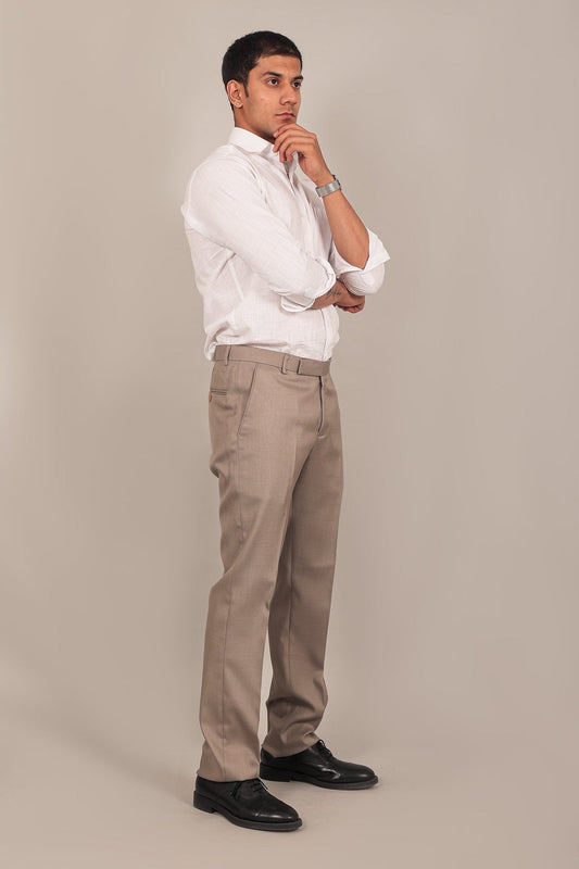 Bluebird Men's Grey Formal Trousers