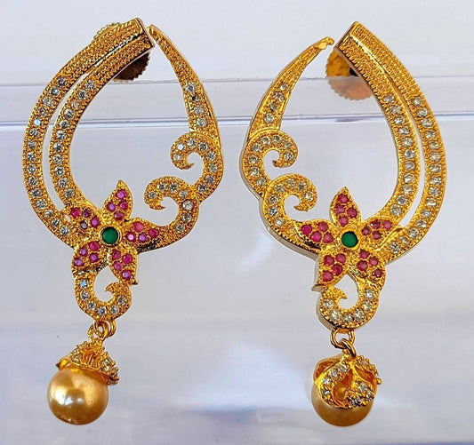 Multicolor Cz Designer Earrings