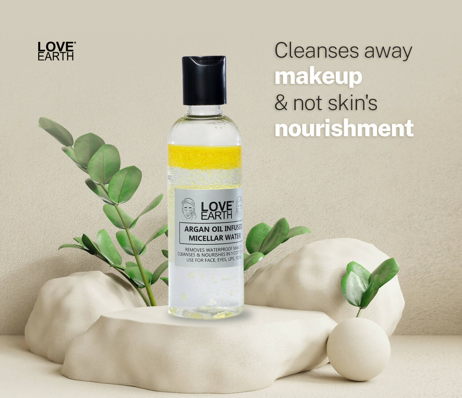 Love Earth Argan Oil Infused Micellar Water - Grab2buy